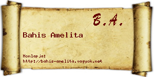 Bahis Amelita névjegykártya